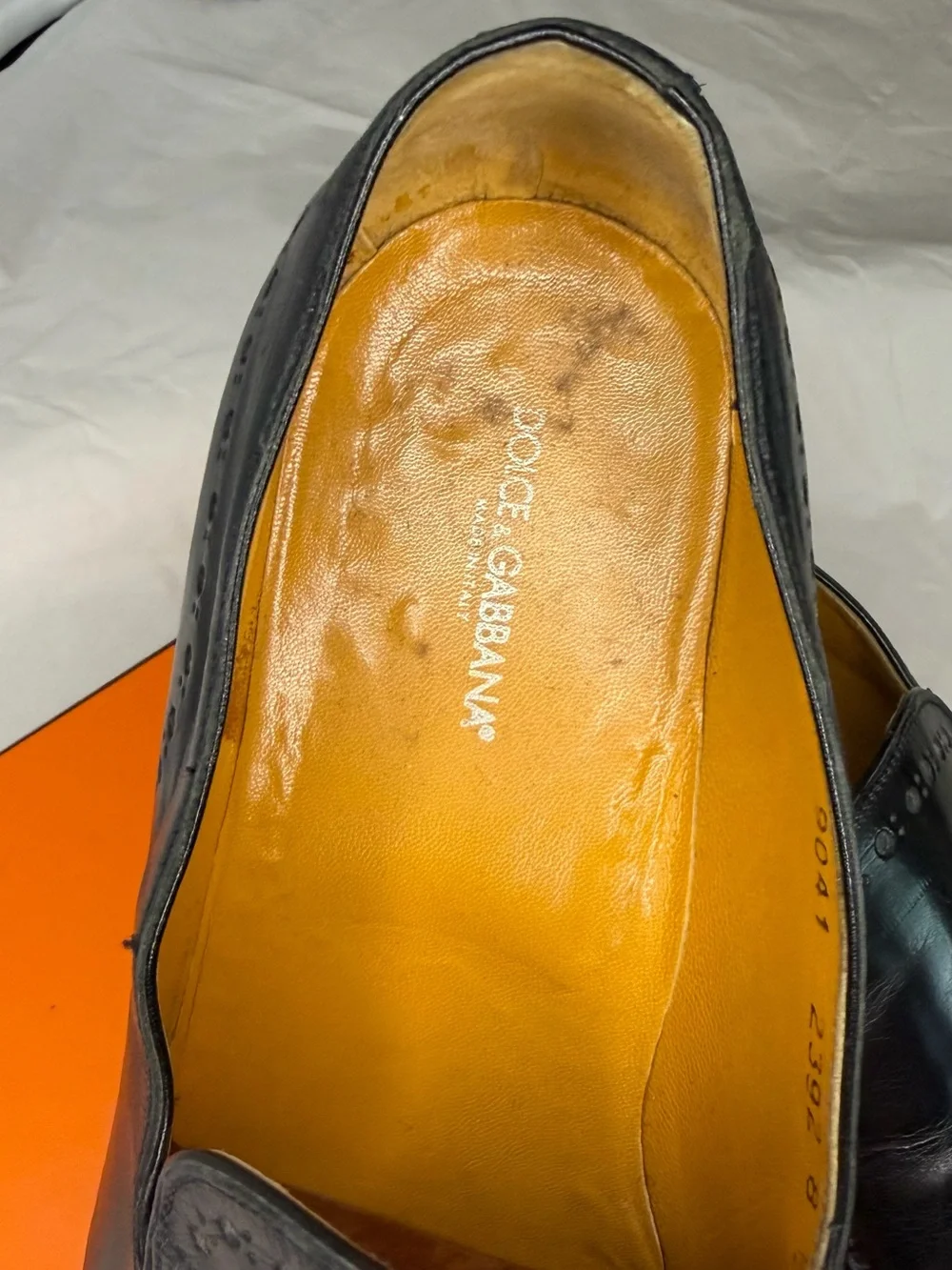 Dolce & Gabbana Black Leather Slip-On Loafers